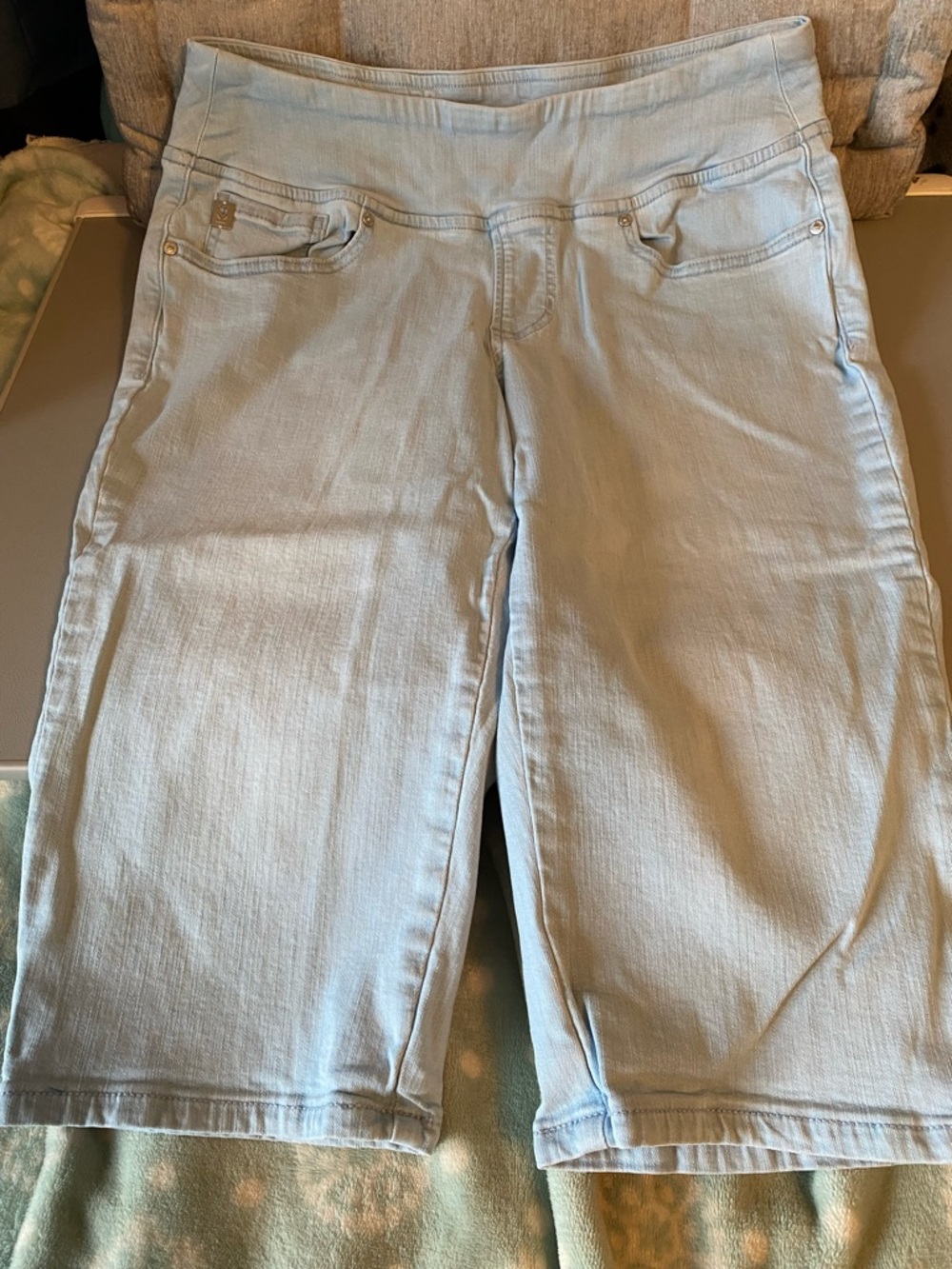 Belle by Kim Gravel Light Blue Denim Bermuda Shorts